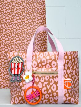 Preview: Kunstleder Happy Collection Leo by Cherry Picking braun/rosa